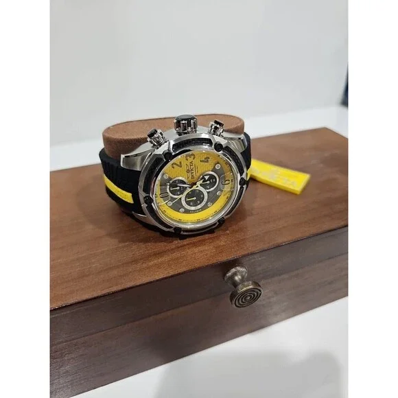 Invicta S1 Rally Men's Watch - 52.5mm, Black, Yellow Model 36429 New Unworn